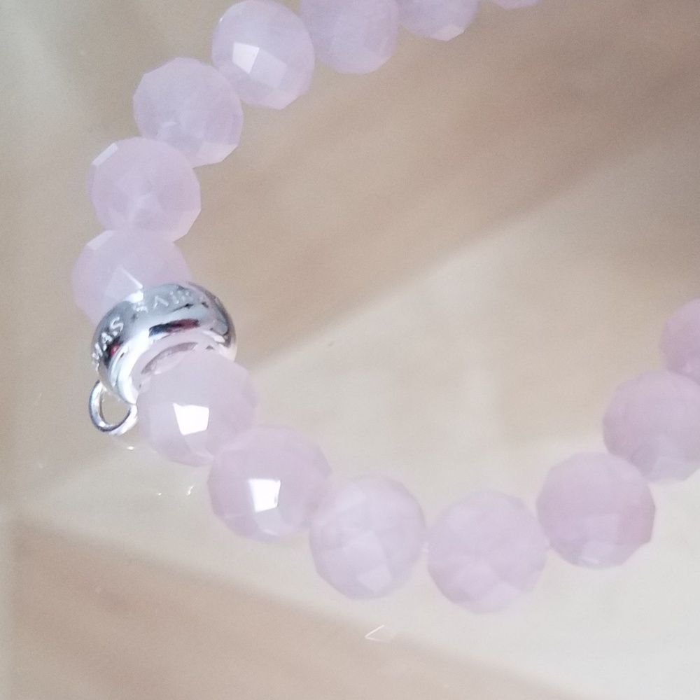NWOT Thomas Sabo Pink Quartz Charm Bracelet